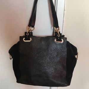 💯 Genuine Suede & Leather Tote Bag